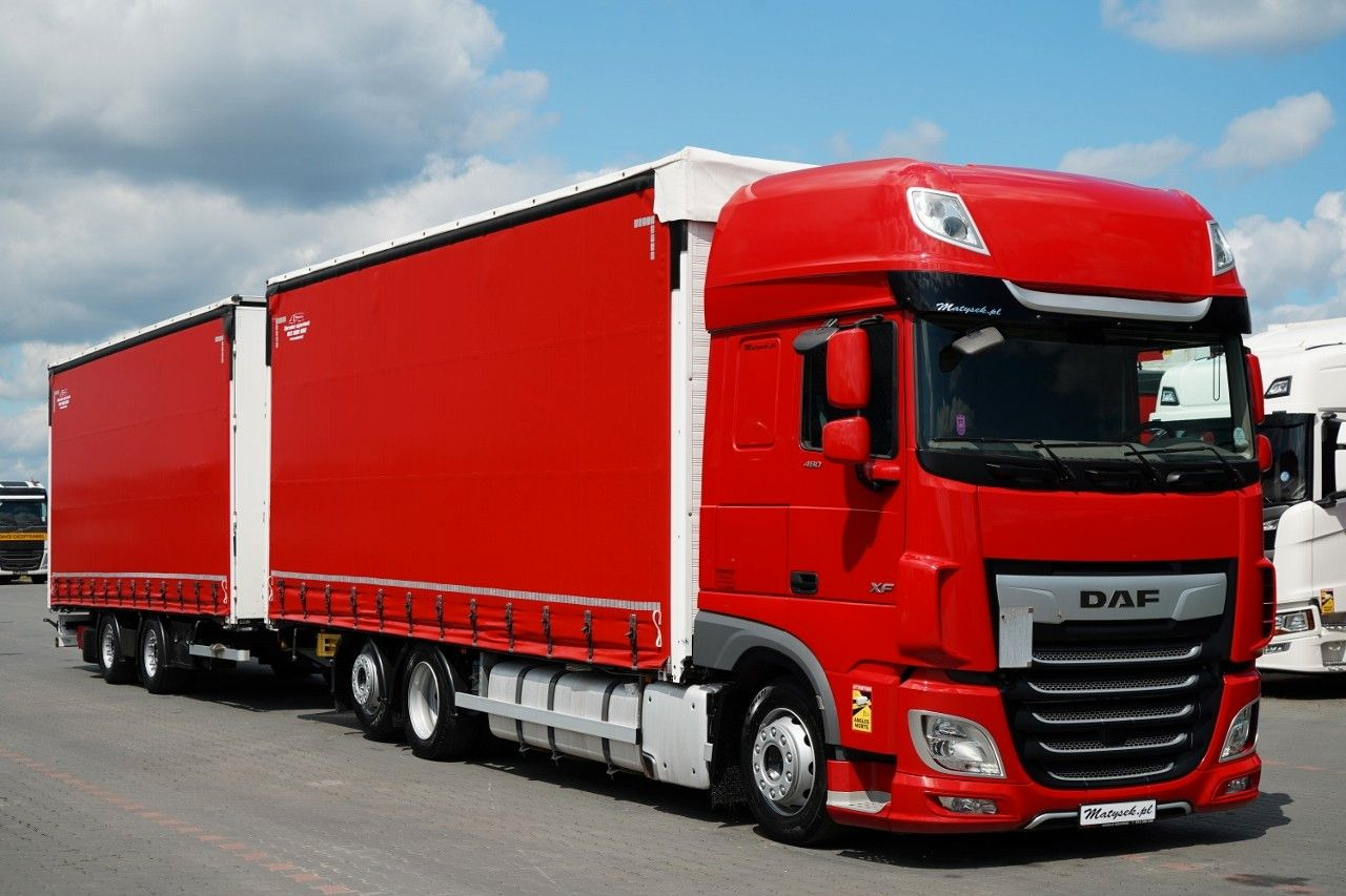 DAF XF 480 / ZESTAW TANDEM 120 M3 / PRZEJAZDOWY / WI - Kravas automašīna ar tentu: foto 4 DAF XF 480 / ZESTAW TANDEM 120 M3 / PRZEJAZDOWY / WI - Kravas automašīna ar tentu: foto 4