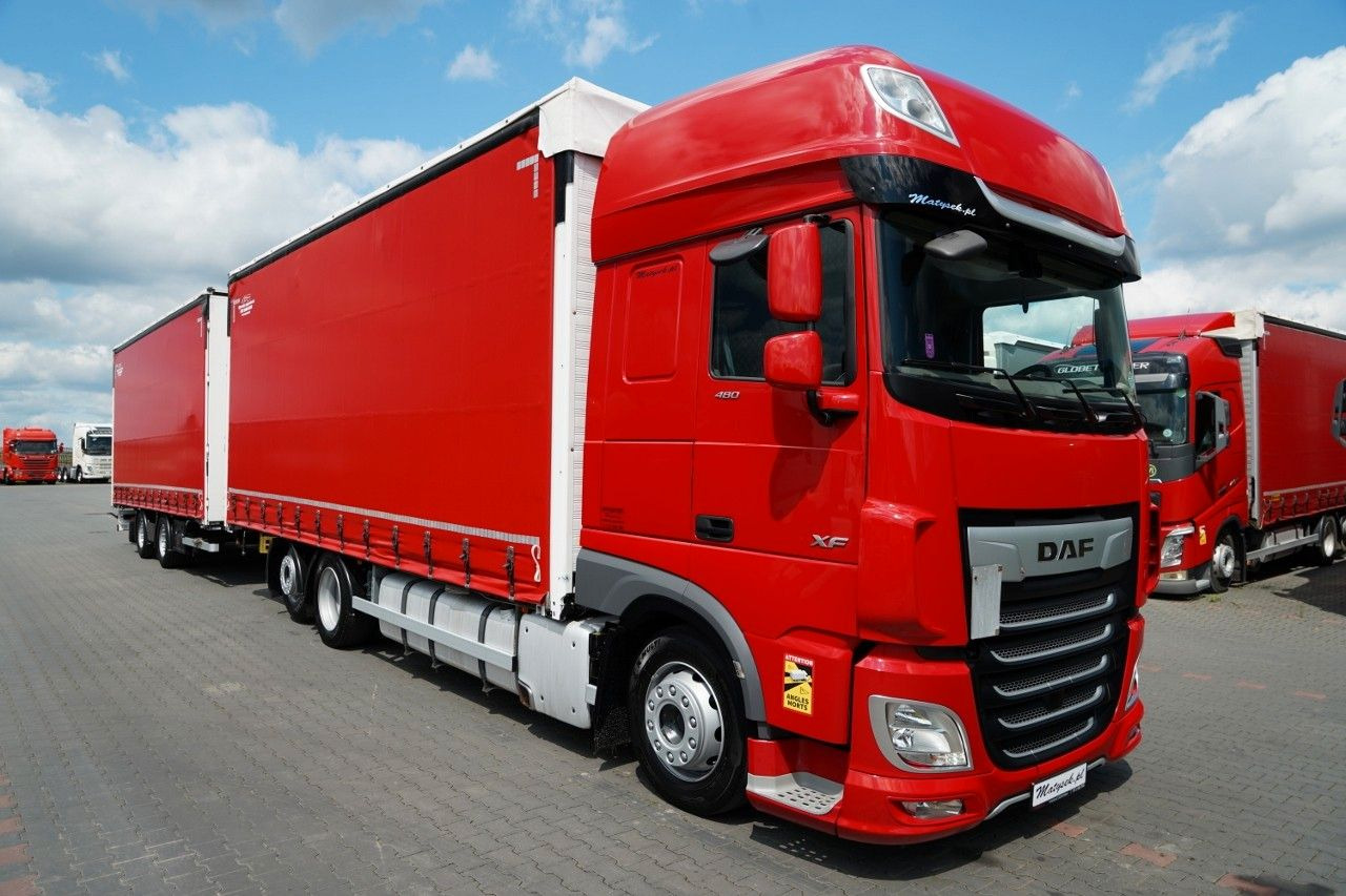 DAF XF 480 / ZESTAW TANDEM 120 M3 / PRZEJAZDOWY / WI - Kravas automašīna ar tentu: foto 5 DAF XF 480 / ZESTAW TANDEM 120 M3 / PRZEJAZDOWY / WI - Kravas automašīna ar tentu: foto 5