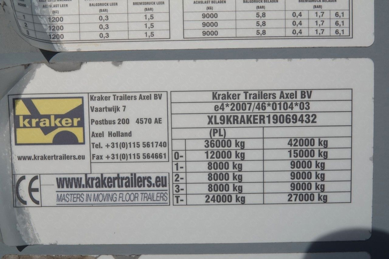 Jaunā Puspiekabe kustīgās grīdas Kraker WALKING FLOOR / RUCHOMA PODŁOGA / 92 M3 / OŚ PO: foto 19