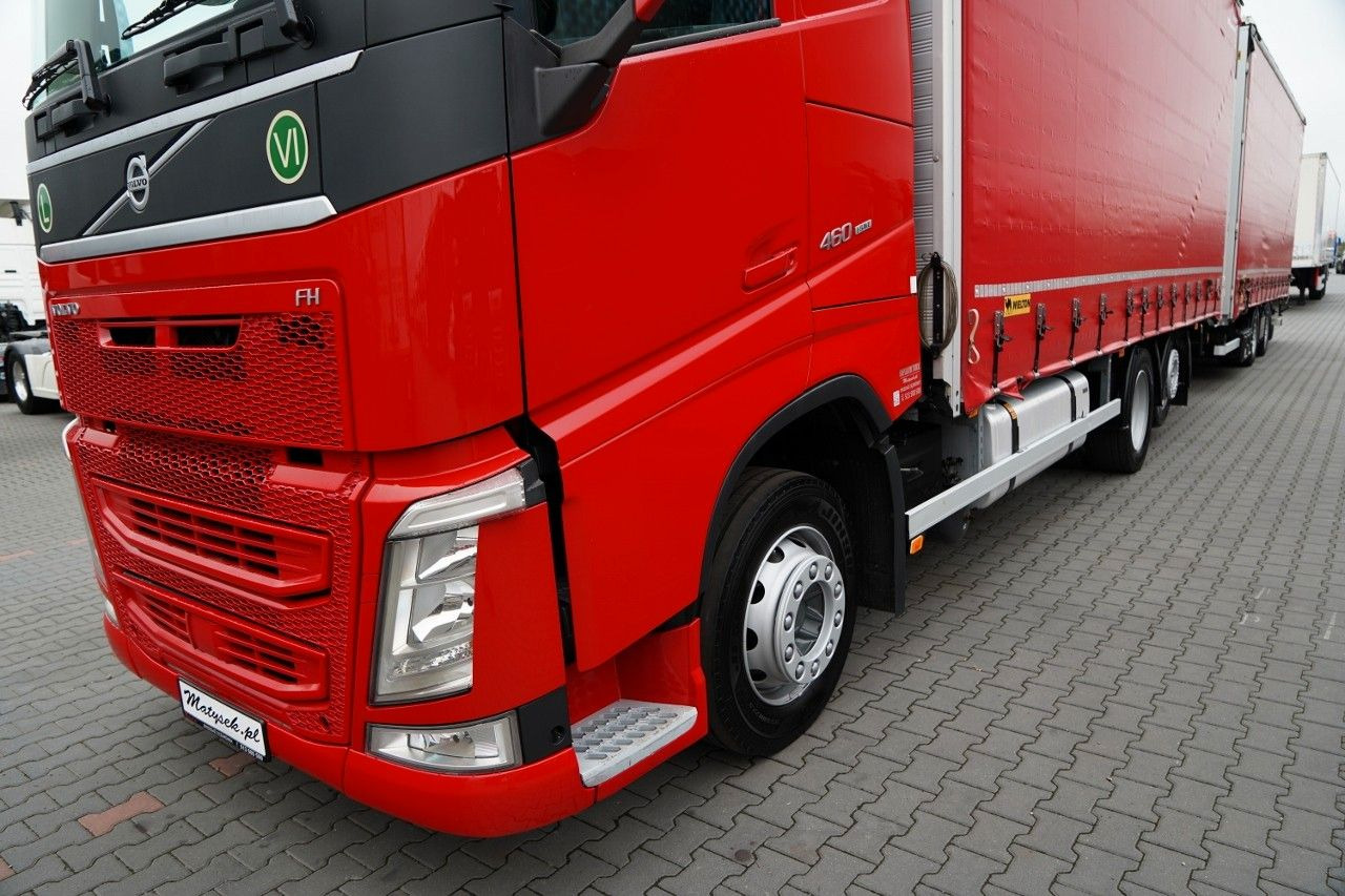 Kravas automašīna ar tentu Volvo FH 460 / I-SAVE / ZESTAW TANDEM 120 M3 / PRZEJAZ: foto 6