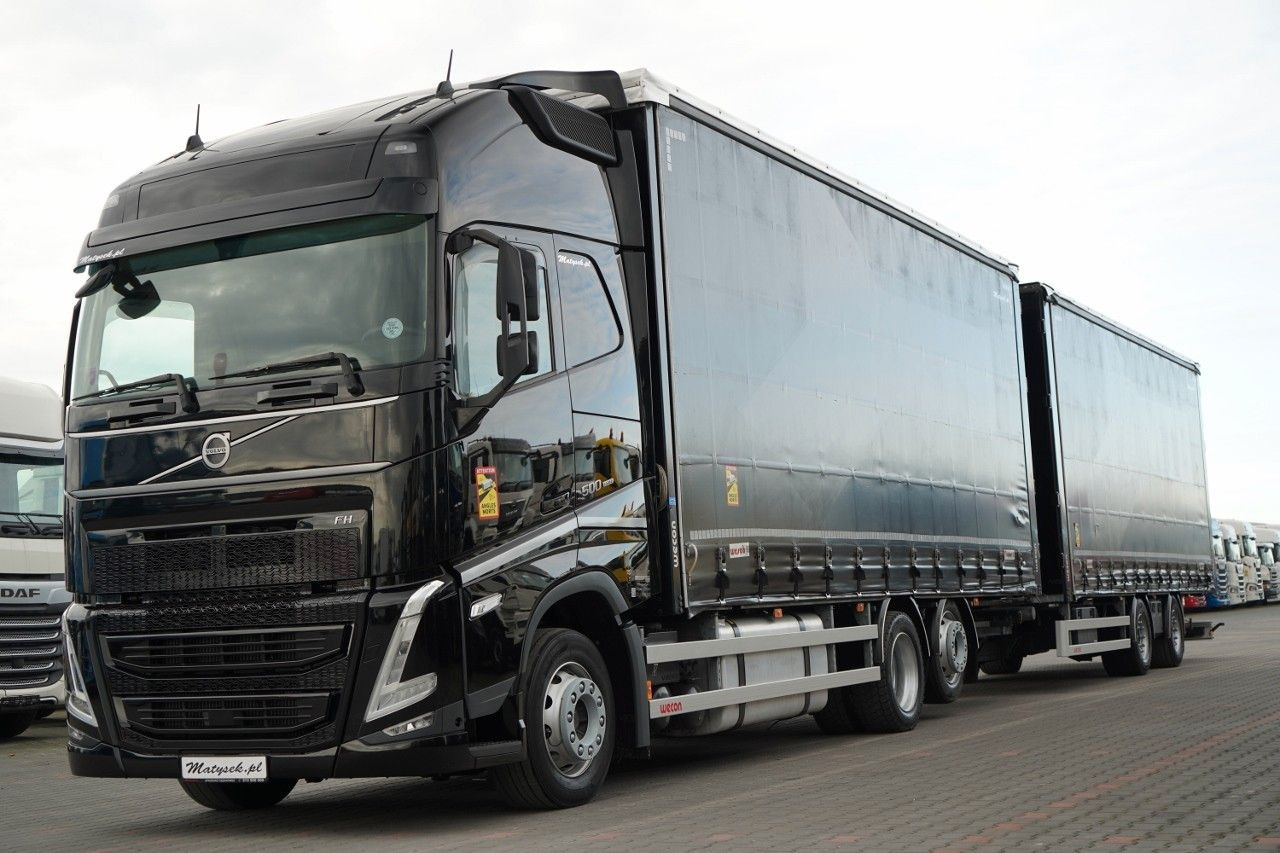 Volvo FH 500 / I-SAVE / XL / ZESTAW TANDEM PRZEJAZDOWY - Kravas automašīna ar tentu: foto 1 Volvo FH 500 / I-SAVE / XL / ZESTAW TANDEM PRZEJAZDOWY - Kravas automašīna ar tentu: foto 1