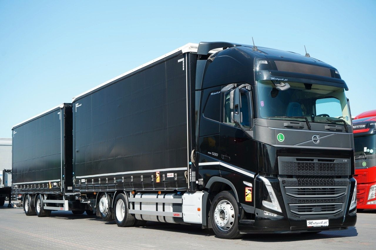 Volvo FH 500 / I-SAVE / XL / ZESTAW TANDEM PRZEJAZDOWY - Kravas automašīna ar tentu: foto 1 Volvo FH 500 / I-SAVE / XL / ZESTAW TANDEM PRZEJAZDOWY - Kravas automašīna ar tentu: foto 1