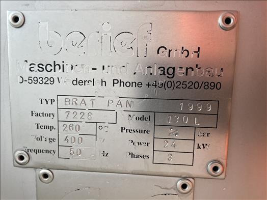 Berief Bratt pan Bratt pan - Pārtikas iekārta: foto 5 Berief Bratt pan Bratt pan - Pārtikas iekārta: foto 5