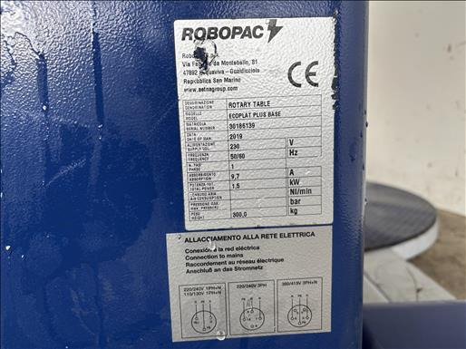 Robopac Ecoplat plus base Pallet wrapper - Iepakošanas mašīna: foto 4 Robopac Ecoplat plus base Pallet wrapper - Iepakošanas mašīna: foto 4
