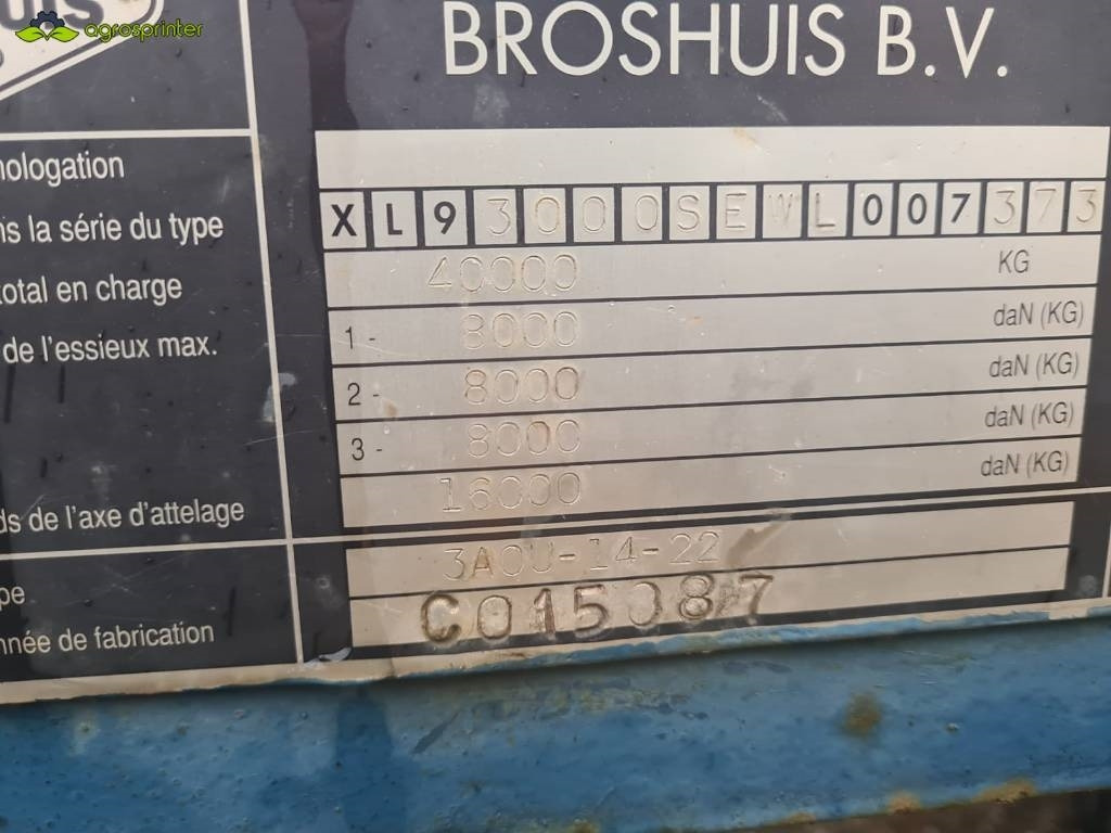 Broshuis 3A0U-14-22 - Piekabe slēgtā virsbūve: foto 3 Broshuis 3A0U-14-22 - Piekabe slēgtā virsbūve: foto 3