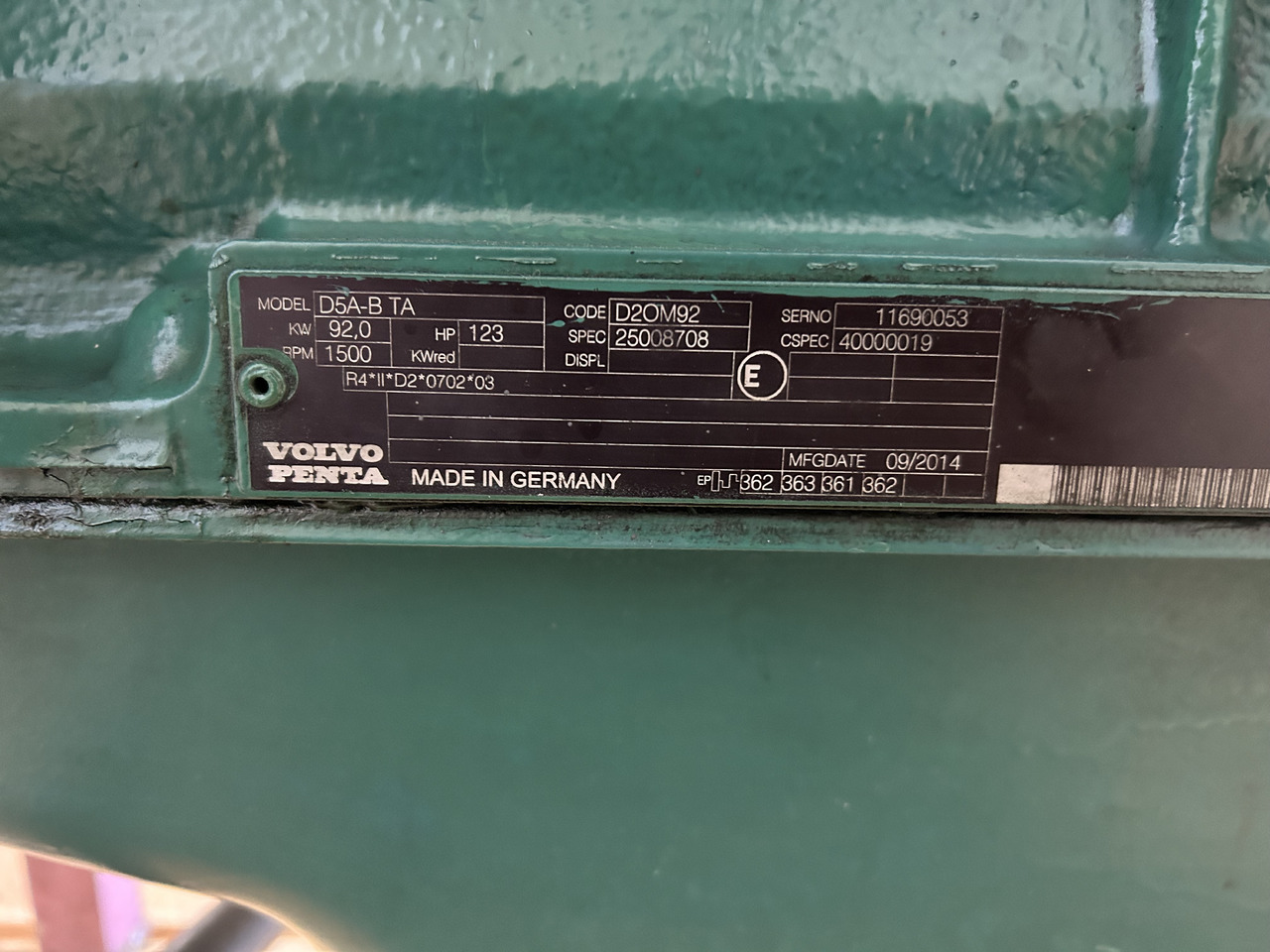 Dzinējs Volvo Penta D5-B TA (1500RPM): foto 9