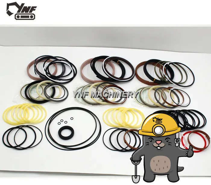Jaunā Hidraulika YNF04105 332H5587 332/H5587 JCB220 excavator parts big arm middle arm small arm hydraulic cylinder oil seal seal ring repair kit: foto 7
