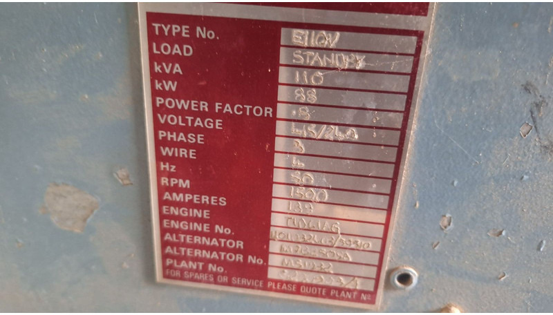 Eurocomach Stromaggregat KVA110 - Elektroģenerators: foto 5 Eurocomach Stromaggregat KVA110 - Elektroģenerators: foto 5