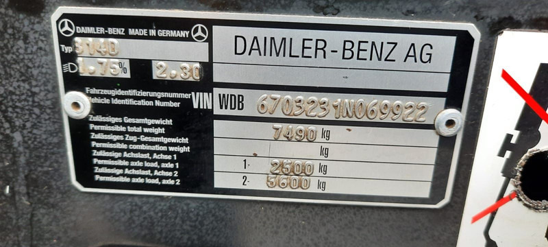 Bortu kravas automašīna/ Platforma, Kravas auto ar manipulatoru Mercedes-Benz 814 Pritsche mit Kran+Greifer: foto 9