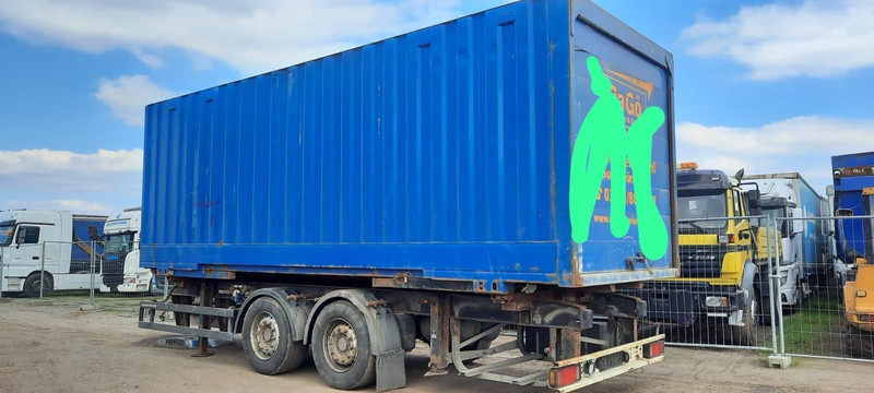 Schmitz Cargobull Containeranhänger mit Container - Piekabe noņemamā virsbūve/ Konteineru vedējs: foto 3 Schmitz Cargobull Containeranhänger mit Container - Piekabe noņemamā virsbūve/ Konteineru vedējs: foto 3