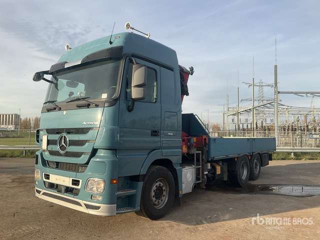 2012 Mercedes-Benz Actros 930.20 2012 HMF 3000-K3 Articulated Bo ... Flatbed Truck with Crane - Bortu kravas automašīna/ Platforma, Kravas auto ar manipulatoru: foto 3 2012 Mercedes-Benz Actros 930.20 2012 HMF 3000-K3 Articulated Bo ... Flatbed Truck with Crane - Bortu kravas automašīna/ Platforma, Kravas auto ar manipulatoru: foto 3
