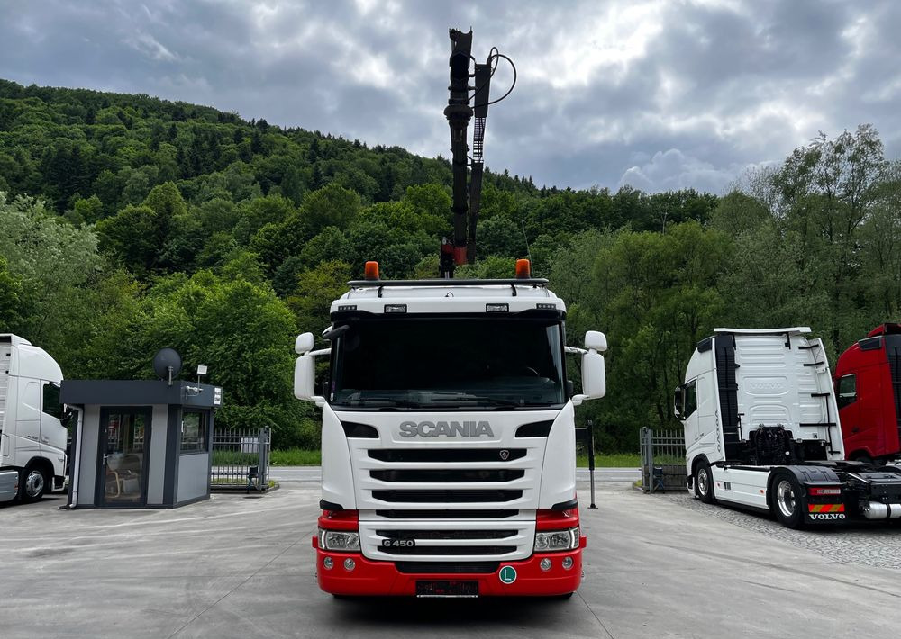 Scania G450 // 6x2// Skrzynia 6.40x2.49 // HDS Palfinger // Oś skrętna podnoszona // - Bortu kravas automašīna/ Platforma, Kravas auto ar manipulatoru: foto 3 Scania G450 // 6x2// Skrzynia 6.40x2.49 // HDS Palfinger // Oś skrętna podnoszona // - Bortu kravas automašīna/ Platforma, Kravas auto ar manipulatoru: foto 3