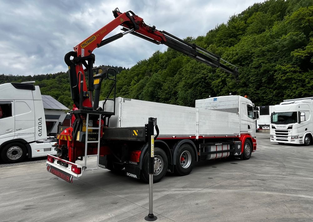 Scania G450 // 6x2// Skrzynia 6.40x2.49 // HDS Palfinger // Oś skrętna podnoszona // - Bortu kravas automašīna/ Platforma, Kravas auto ar manipulatoru: foto 4 Scania G450 // 6x2// Skrzynia 6.40x2.49 // HDS Palfinger // Oś skrętna podnoszona // - Bortu kravas automašīna/ Platforma, Kravas auto ar manipulatoru: foto 4