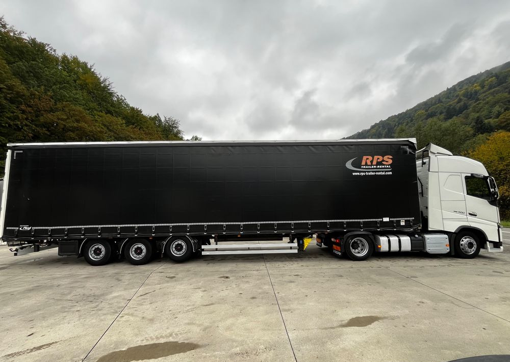 Vilcējs, Tenta puspiekabe Volvo FH 500 Mega 2016 Rok + Fliegl 2017 // Oś podnoszona // Zestaw !: foto 8