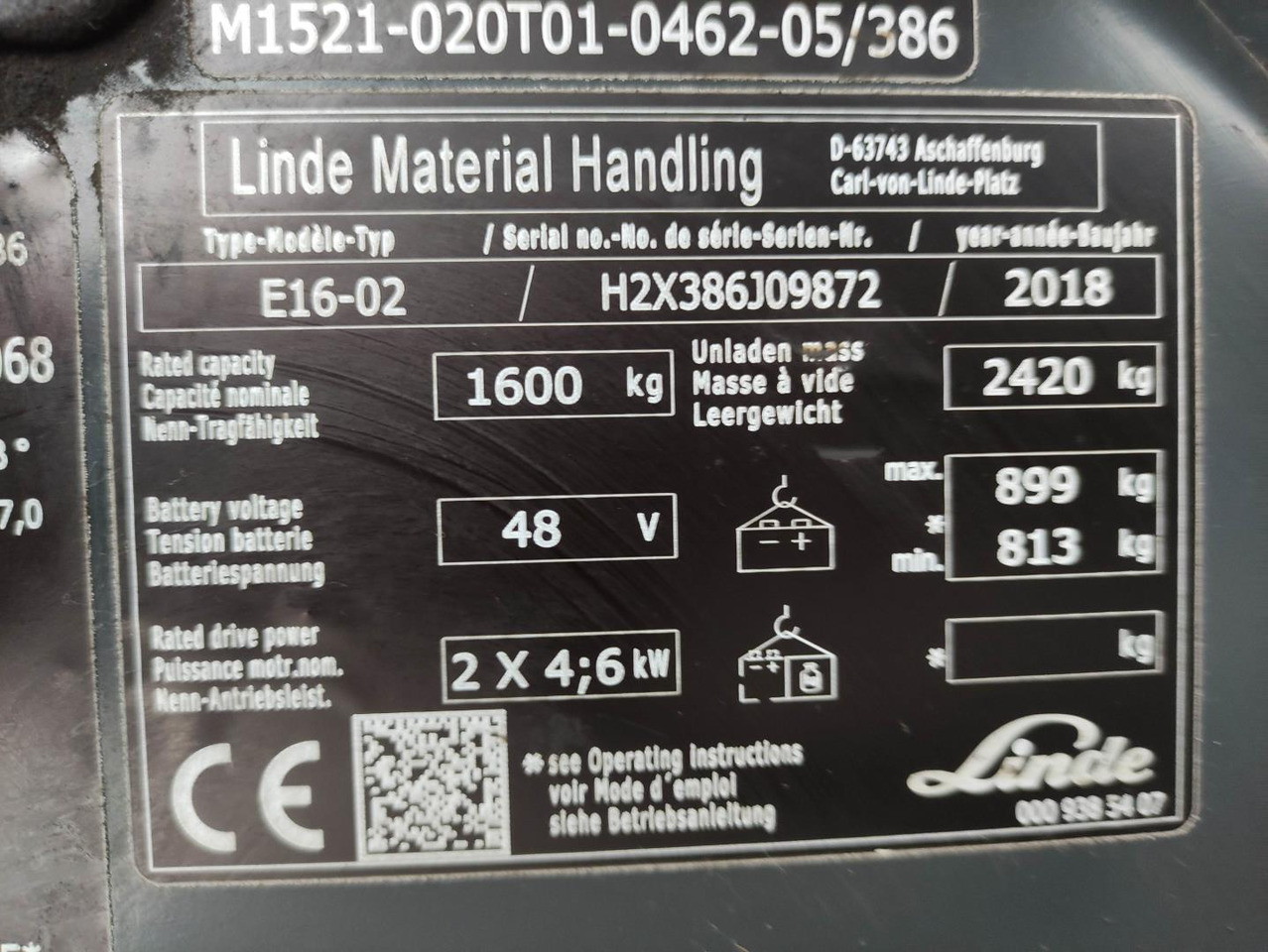 Elektroiekrāvējs Linde E16-02-386-EVO: foto 7