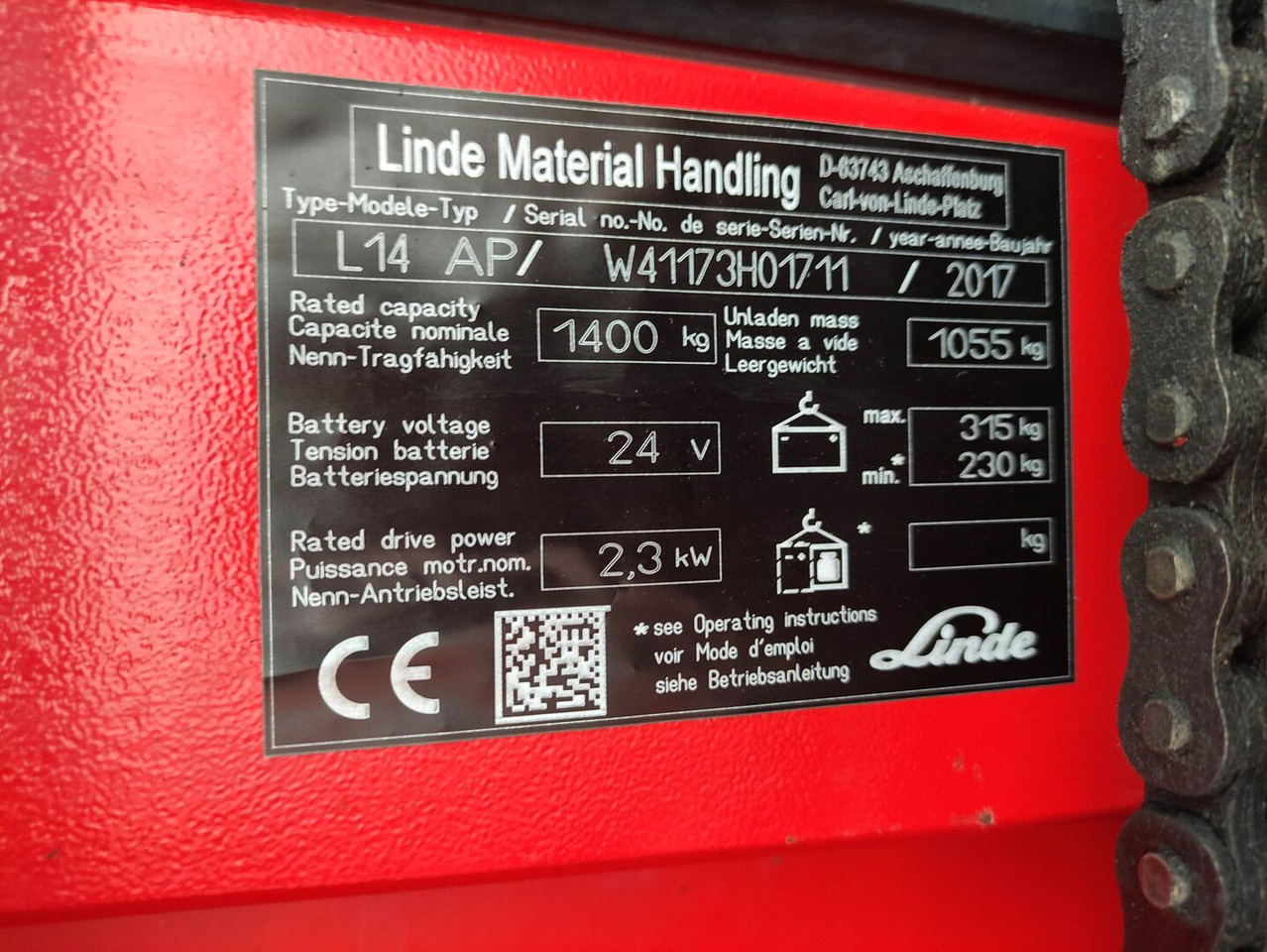 Linde L14 APi (LACK NEU) - Krautņotājs: foto 5 Linde L14 APi (LACK NEU) - Krautņotājs: foto 5