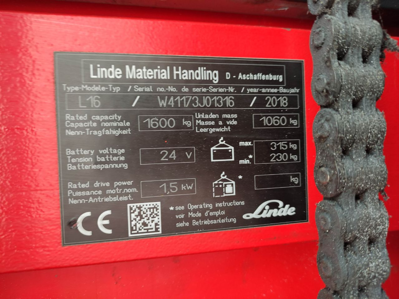 Linde L16-1173 (LACK NEU) - Krautņotājs: foto 5 Linde L16-1173 (LACK NEU) - Krautņotājs: foto 5