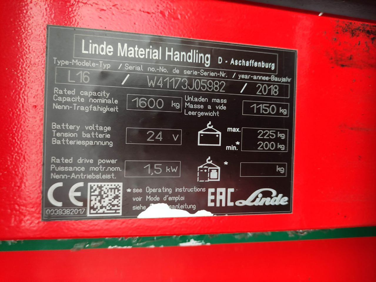 Linde L16-1173 - Krautņotājs: foto 5 Linde L16-1173 - Krautņotājs: foto 5