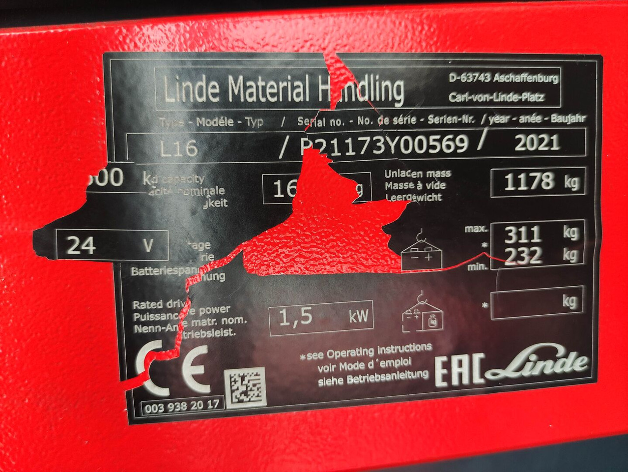 Linde L16i-1173 - Krautņotājs: foto 5 Linde L16i-1173 - Krautņotājs: foto 5