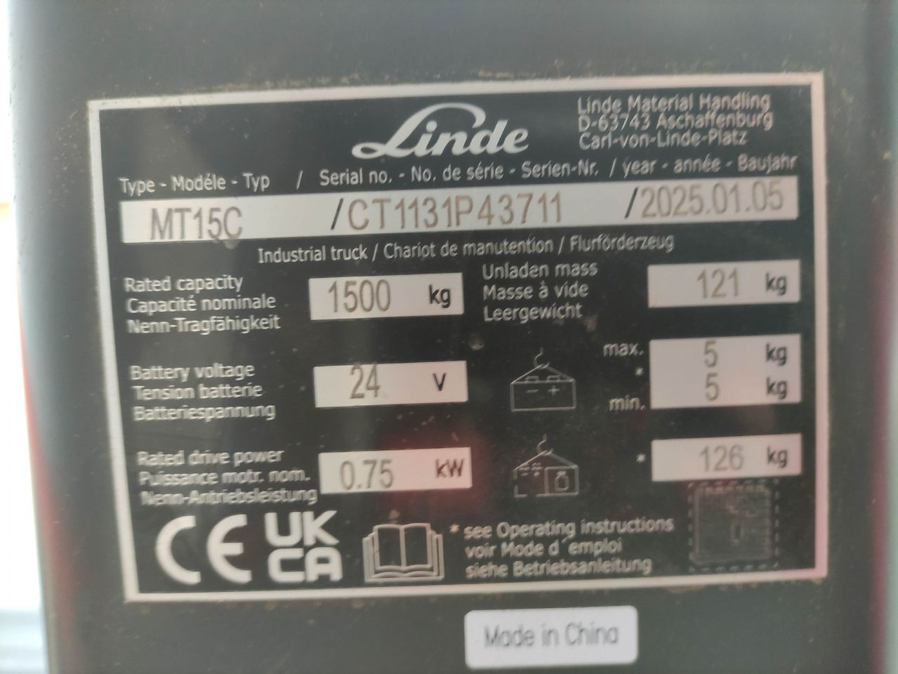 Linde MT15C - Rokas palešu ratiņi: foto 5 Linde MT15C - Rokas palešu ratiņi: foto 5