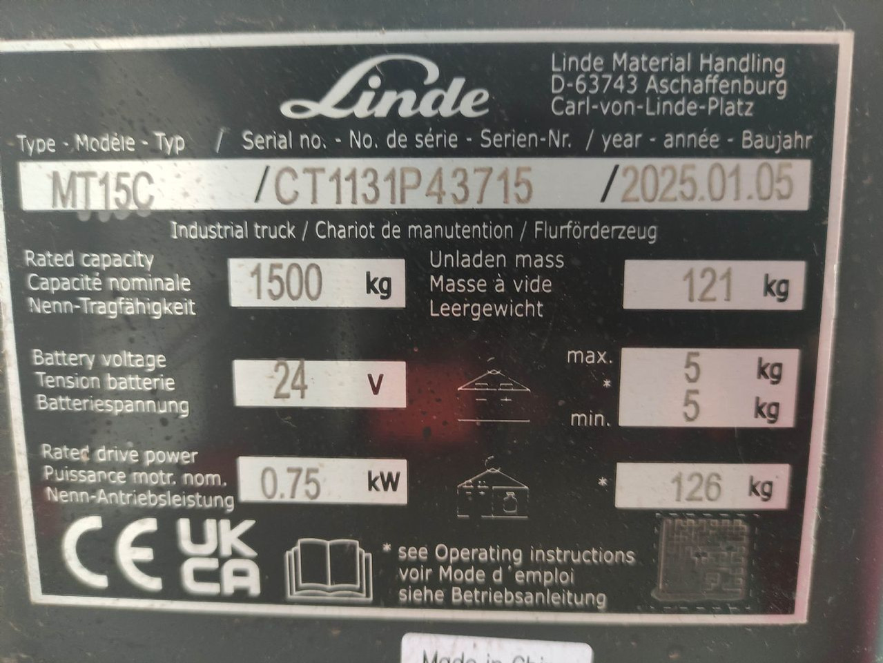 Linde MT15C - Rokas palešu ratiņi: foto 5 Linde MT15C - Rokas palešu ratiņi: foto 5