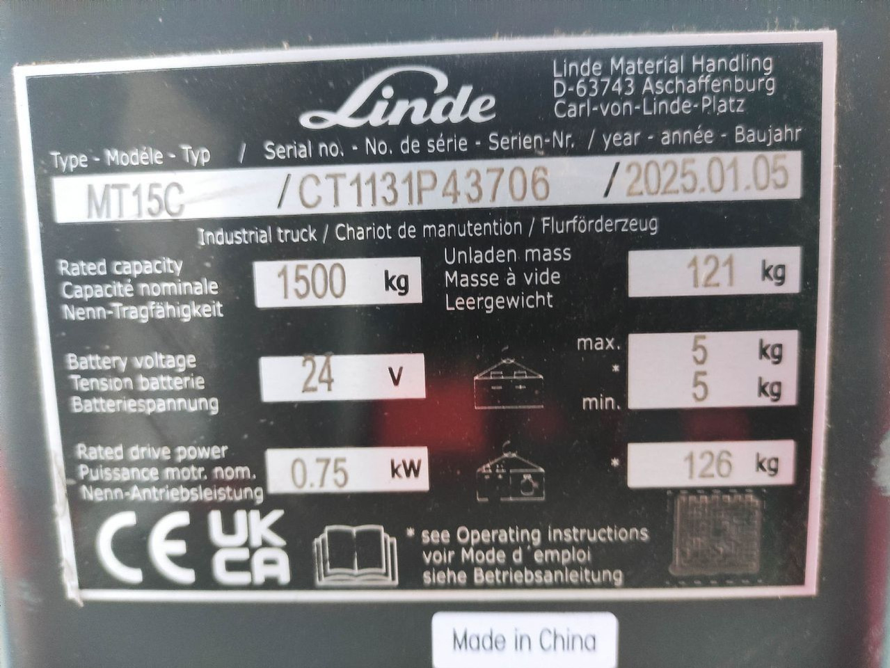 Linde MT15C - Rokas palešu ratiņi: foto 5 Linde MT15C - Rokas palešu ratiņi: foto 5