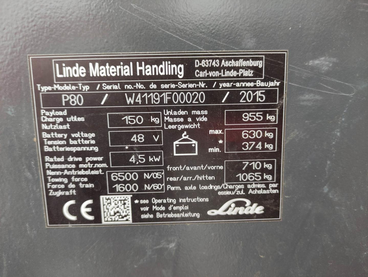 Noliktavas vilcējs Linde P80: foto 6