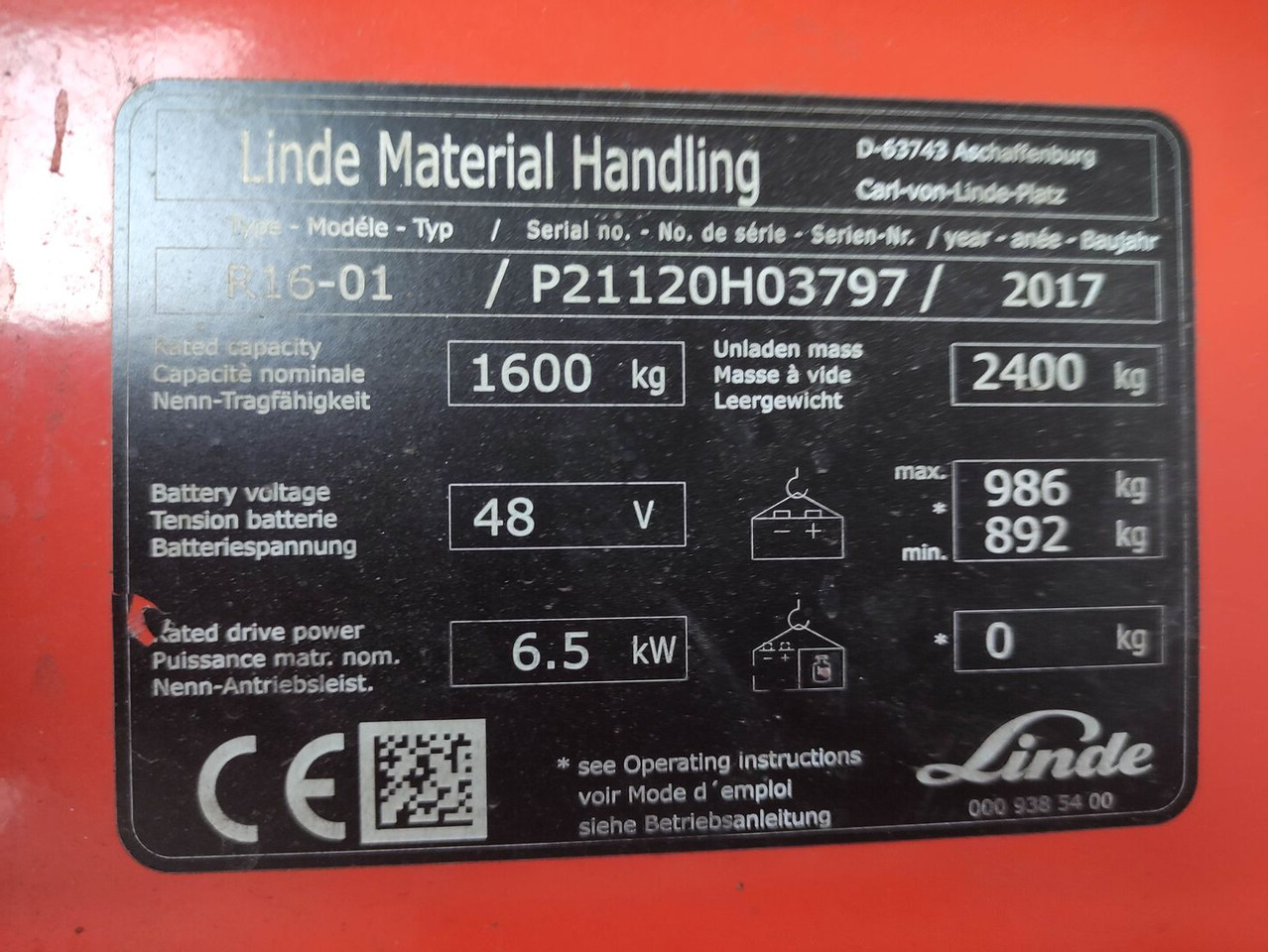 Bīdmasta krautņotājs Linde R16-01-112: foto 7