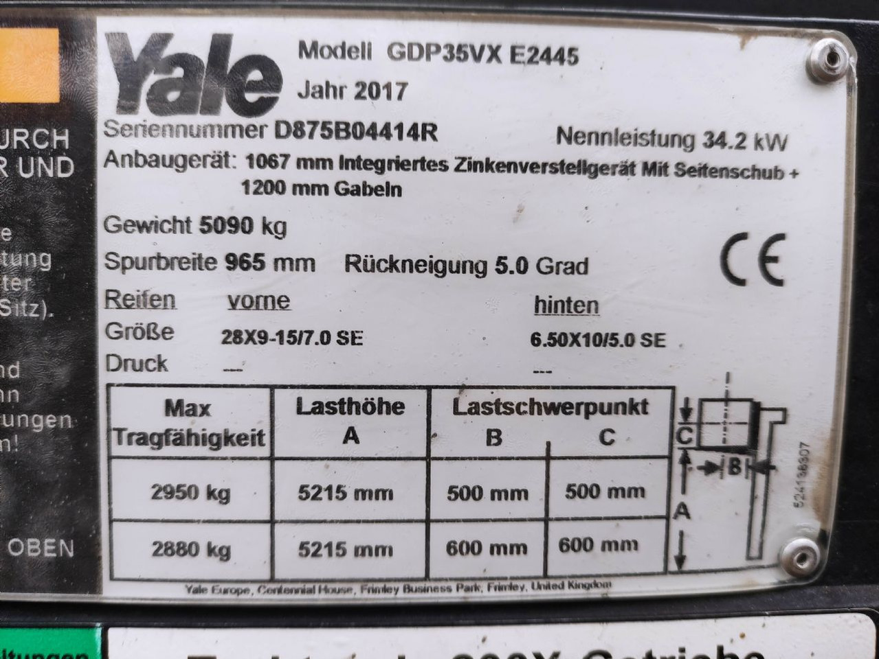 Dīzeļiekrāvējs Yale GDP35VXE2445: foto 7