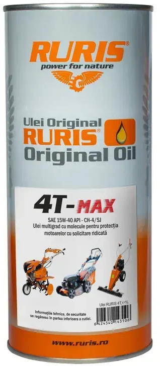 Olej RURIS 4T-MAX 1l - Motoreļļa un automašīnas kopšanas līdzekļis: foto 1 Olej RURIS 4T-MAX 1l - Motoreļļa un automašīnas kopšanas līdzekļis: foto 1