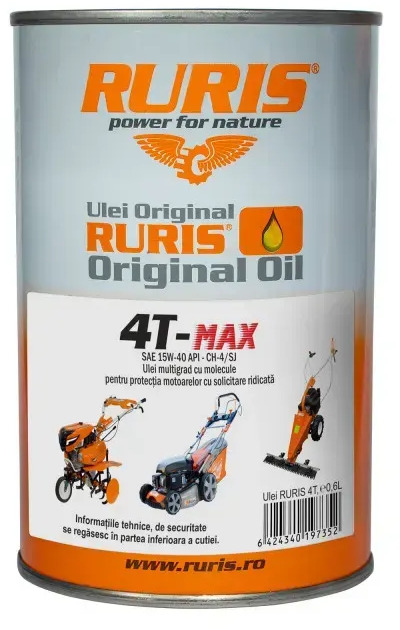 Olej RURIS 4T-MAX 600ml - Motoreļļa un automašīnas kopšanas līdzekļis: foto 1 Olej RURIS 4T-MAX 600ml - Motoreļļa un automašīnas kopšanas līdzekļis: foto 1