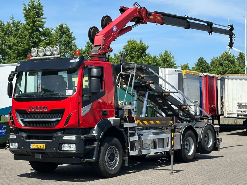 Iveco Stralis 400 6x2 HMF 1720 K3 Kraan Met 24T HTS Kabel Systeem / Rotator / Euro 6 - Kravas automašīna - kabeļu sistēma, Kravas auto ar manipulatoru: foto 1 Iveco Stralis 400 6x2 HMF 1720 K3 Kraan Met 24T HTS Kabel Systeem / Rotator / Euro 6 - Kravas automašīna - kabeļu sistēma, Kravas auto ar manipulatoru: foto 1