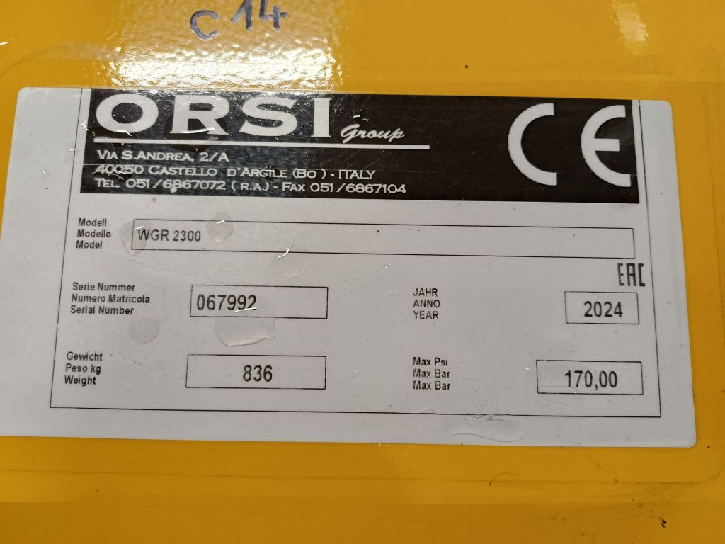 Jaunā Pļaujmašīna-smalcinātājs/ Mulčētājs ORSI WGR 2300 (20841): foto 7