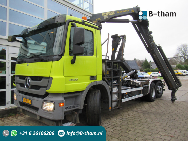 Mercedes-Benz ACTROS 2532 6x2 Palift T20 + Palfinger PK18002-EH Haak - Kraan - Pacēlājs ar āķi, Kravas auto ar manipulatoru: foto 1 Mercedes-Benz ACTROS 2532 6x2 Palift T20 + Palfinger PK18002-EH Haak - Kraan - Pacēlājs ar āķi, Kravas auto ar manipulatoru: foto 1