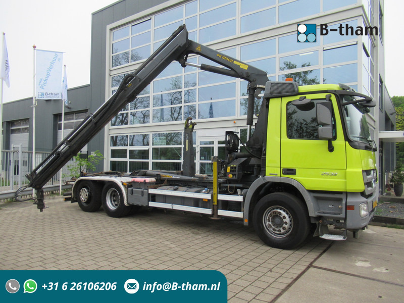 Mercedes-Benz Actros 2532 LTNLA 6X2 Hooklift + Crane, Haak - Kraan - Pacēlājs ar āķi, Kravas auto ar manipulatoru: foto 1 Mercedes-Benz Actros 2532 LTNLA 6X2 Hooklift + Crane, Haak - Kraan - Pacēlājs ar āķi, Kravas auto ar manipulatoru: foto 1