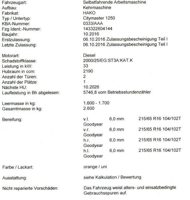 Hako Citymaster 1250 Kehrmaschine - Ielu tīrīšanas mašīna: foto 2 Hako Citymaster 1250 Kehrmaschine - Ielu tīrīšanas mašīna: foto 2