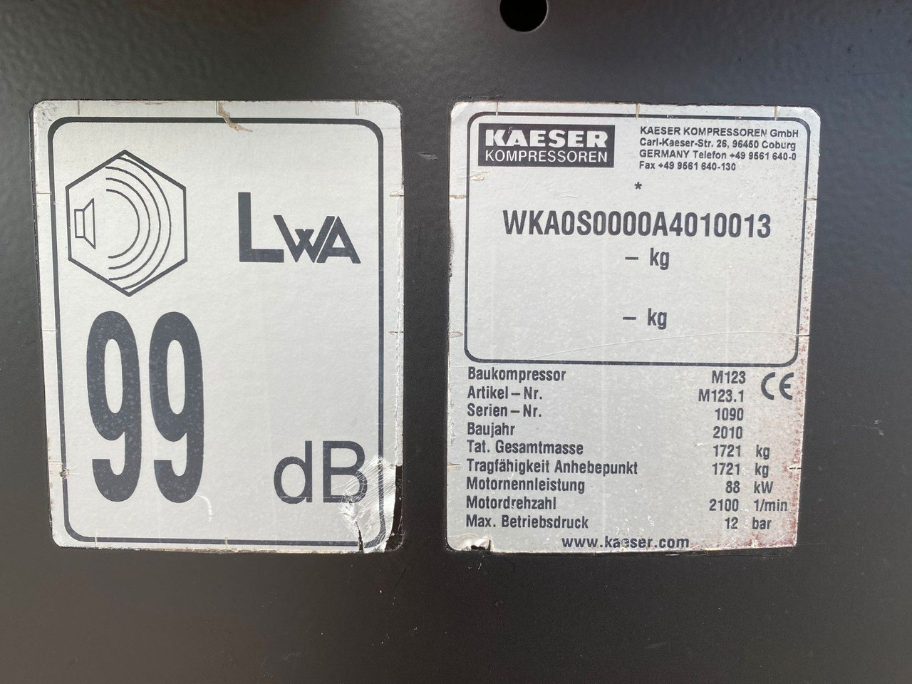 Kaeser M123 Kompressor Sigma Pilob 2,2 - Gaisa kompresors: foto 3 Kaeser M123 Kompressor Sigma Pilob 2,2 - Gaisa kompresors: foto 3