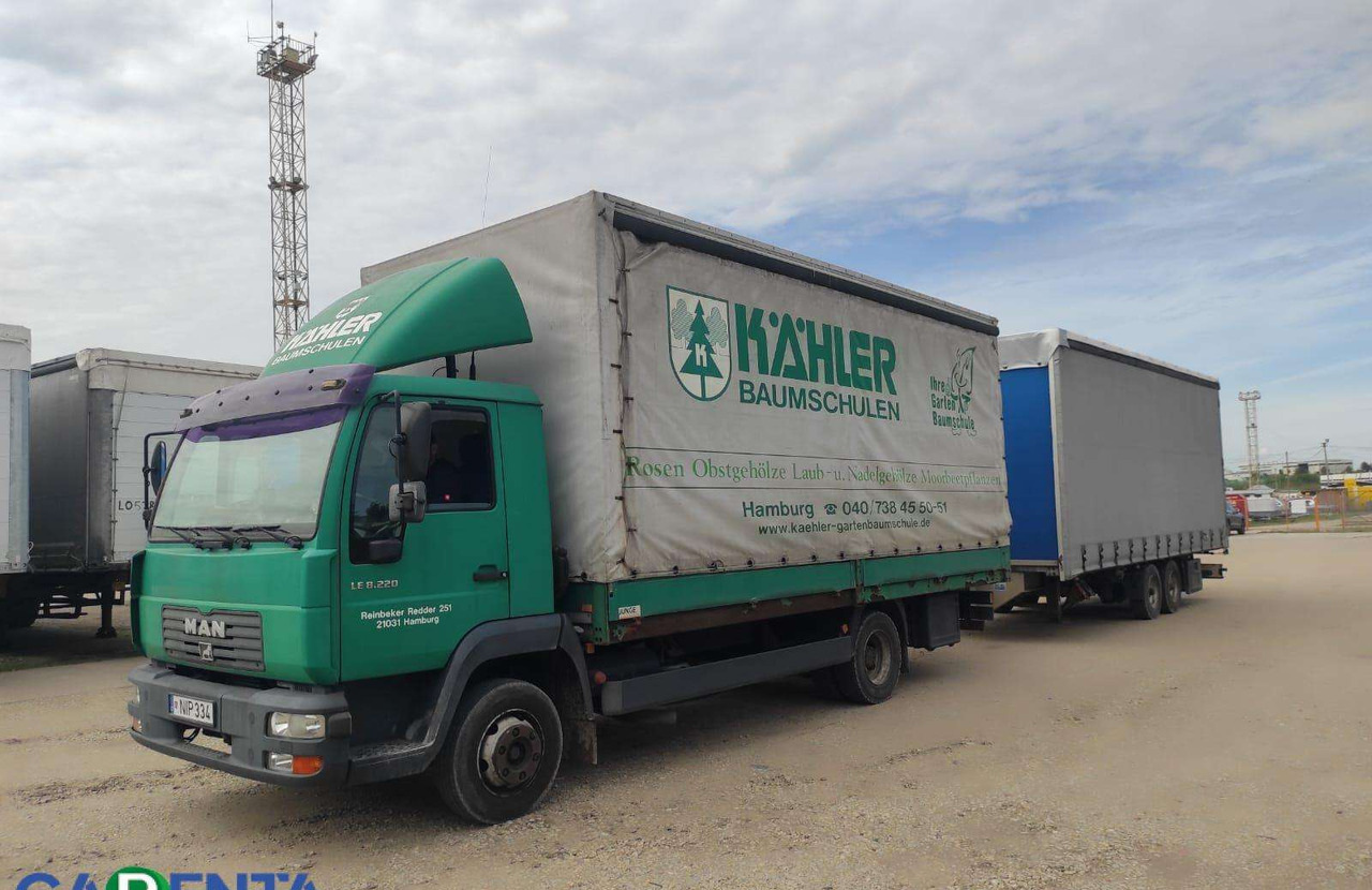 MAN LE8.220 - Kravas automašīna ar tentu: foto 1 MAN LE8.220 - Kravas automašīna ar tentu: foto 1