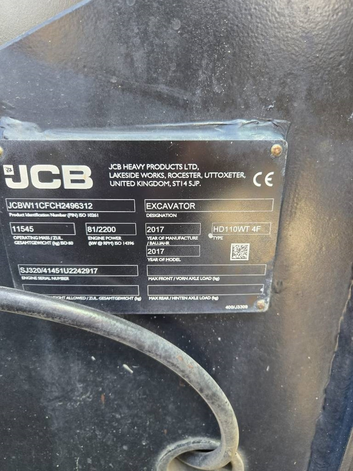 Riteņu ekskavators JCB 110 W: foto 13