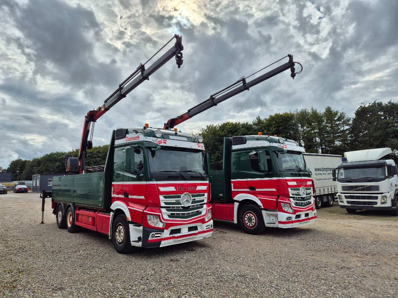Mercedes-Benz Actros 2551/6x2 // Palfinger 16002 B // 2 x trucks - Kravas auto ar manipulatoru: foto 1 Mercedes-Benz Actros 2551/6x2 // Palfinger 16002 B // 2 x trucks - Kravas auto ar manipulatoru: foto 1