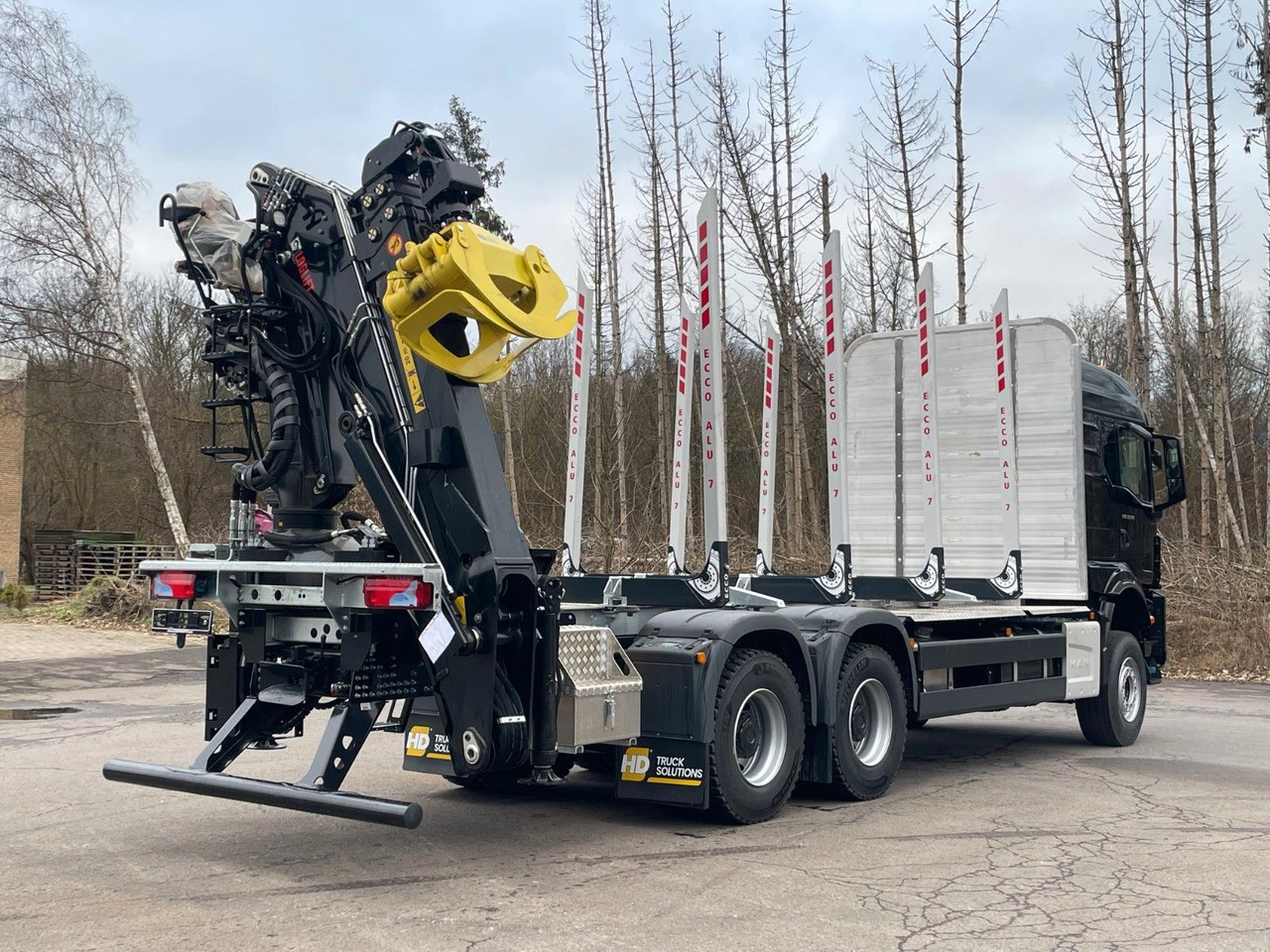 Kokvedējs, Kravas auto ar manipulatoru MAN TGS 33.510 6X4 BL Euro6e LogLift 165Z: foto 8