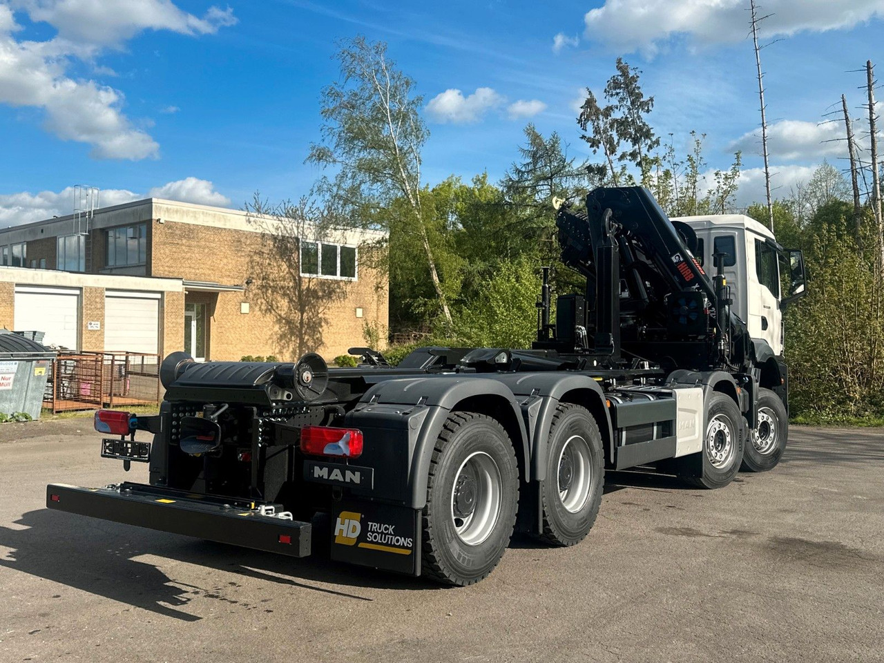 Pacēlājs ar āķi, Kravas auto ar manipulatoru MAN TGS 35.520 8x4  Abrollkipper + Kran HIAB 228-6: foto 6