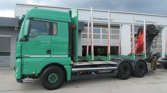 MAN TGX 26.540L inkl. 3 Achs-Anhänger - Kokvedējs, Kravas auto ar manipulatoru: foto 1 MAN TGX 26.540L inkl. 3 Achs-Anhänger - Kokvedējs, Kravas auto ar manipulatoru: foto 1