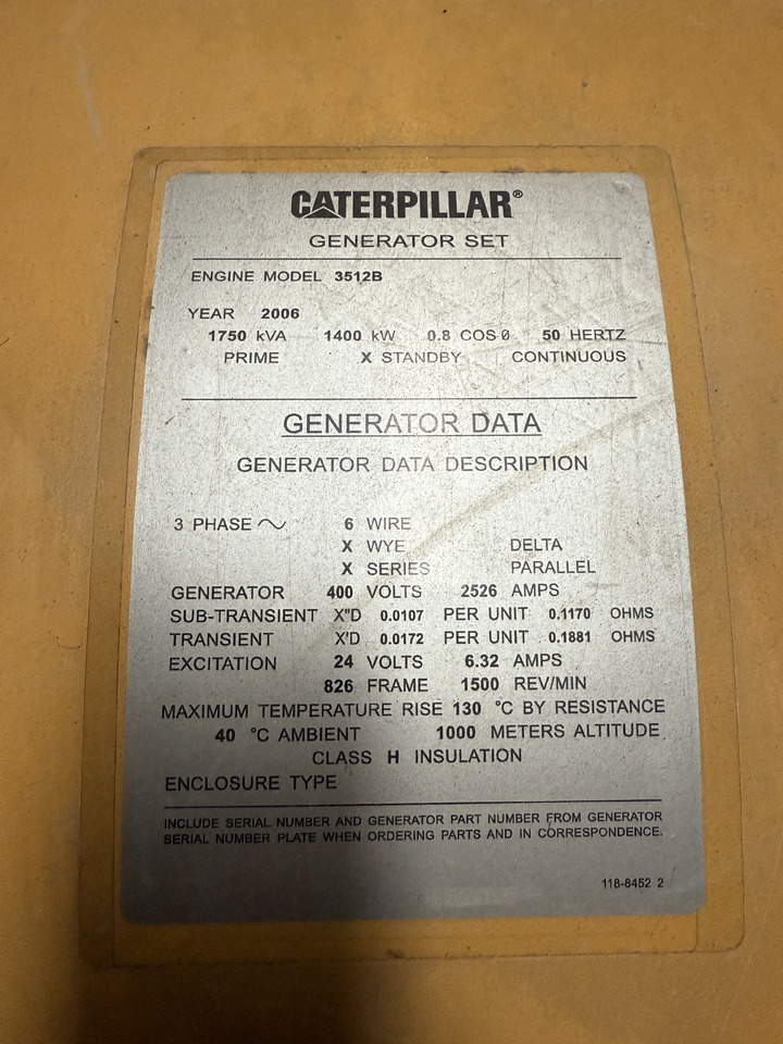 CATPILLAR 3512B - Elektroģenerators: foto 1 CATPILLAR 3512B - Elektroģenerators: foto 1