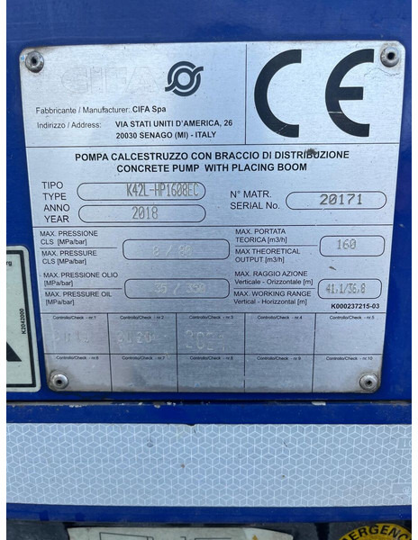 Volvo FMX K-series 42 L - Stacionārais betona sūknis: foto 4 Volvo FMX K-series 42 L - Stacionārais betona sūknis: foto 4