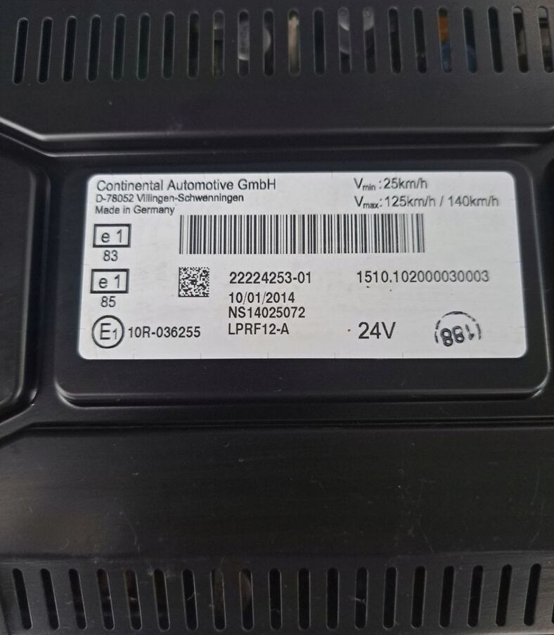 CONTINENTAL ZEGARY LICZNIKI AUTOMAT RENAULT GAMA T RANGE 22224253 - Mērinstrumentu panelis - Kravas automašīna: foto 3 CONTINENTAL ZEGARY LICZNIKI AUTOMAT RENAULT GAMA T RANGE 22224253 - Mērinstrumentu panelis - Kravas automašīna: foto 3
