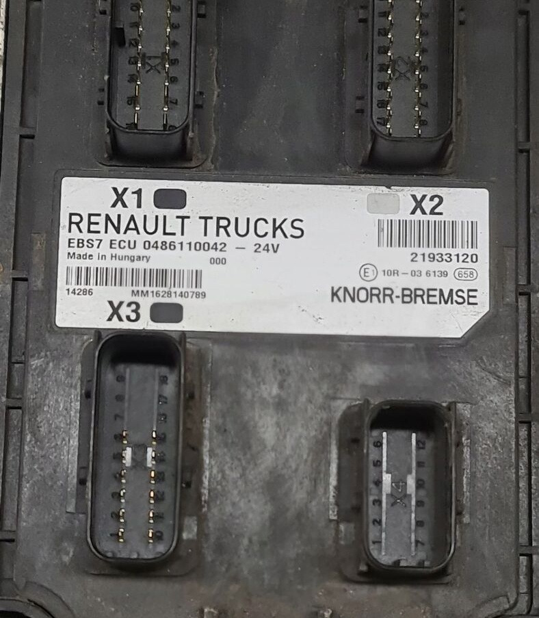 Knorr-Bremse STEROWNIK MODUŁ EBS RENAULT GAMA T 21933120 - Elektroniskais vadības bloks (ECU) - Kravas automašīna: foto 2 Knorr-Bremse STEROWNIK MODUŁ EBS RENAULT GAMA T 21933120 - Elektroniskais vadības bloks (ECU) - Kravas automašīna: foto 2
