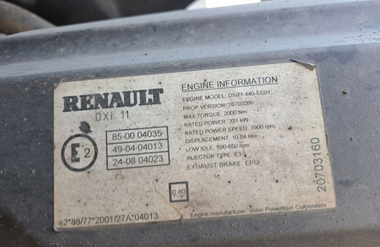 Renault SPRZEDAM KOMPLETNY PREMIUM DXI 11 440 EURO 3. Renault - Dzinējs - Kravas automašīna: foto 3 Renault SPRZEDAM KOMPLETNY PREMIUM DXI 11 440 EURO 3. Renault - Dzinējs - Kravas automašīna: foto 3
