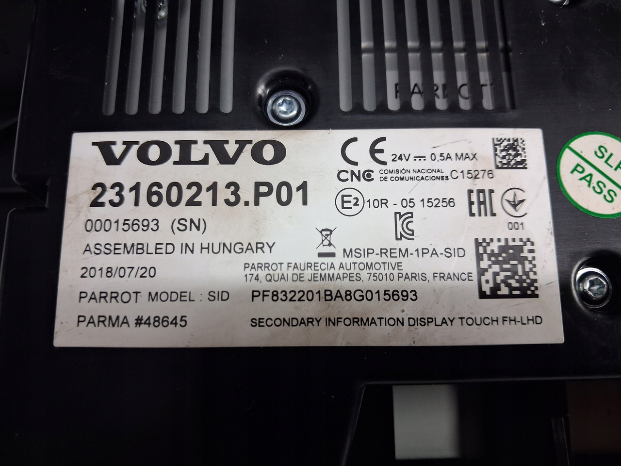 VOLVO WYŚWIETLACZ PANEL RADIA NAWIGACJI VOLVO FH 4 FH 16 EURO 6 23160213 - Navigācijas sistēma - Kravas automašīna: foto 4 VOLVO WYŚWIETLACZ PANEL RADIA NAWIGACJI VOLVO FH 4 FH 16 EURO 6 23160213 - Navigācijas sistēma - Kravas automašīna: foto 4