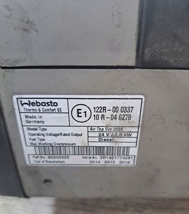 Webasto Renault GAMA RANGE T - Apsilde/ Ventilācija - Kravas automašīna: foto 3 Webasto Renault GAMA RANGE T - Apsilde/ Ventilācija - Kravas automašīna: foto 3